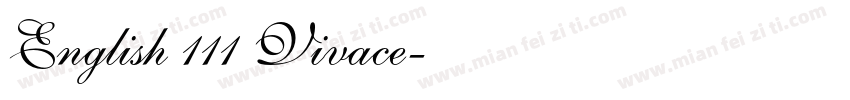 English 111 Vivace字体转换